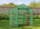 Mini Walk-in Greenhouse with PE Cover, 4-Shelf Indoor Outdoor Plant Gardening Green House for Garden 50711316