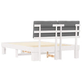 Bed Frame with Upholstered Headboard Light Grey 140 x 190 cm 877498