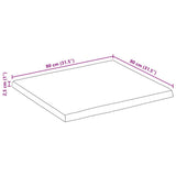 Table Top 80x80x2.5 cm Live Edge Solid Wood Mango 370770