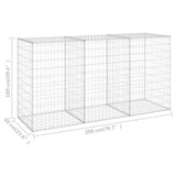 Gabion Wall with Covers Galvanised Steel 200x60x100 cm 147815