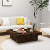 Coffee Table Smoked Oak 90x90x28 cm Engineered Wood 826635