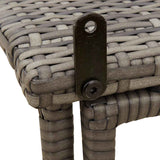 Folding Garden Table Grey 90x51x75 cm Poly Rattan 4108256