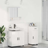 Bathroom Furniture Set with Drawer 3 pcs High Gloss White 3392957