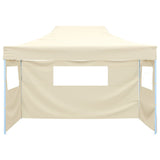 Foldable Tent with 3 Walls 3x4.5 m Cream 44972