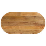 ZNTS Table Top 80x40x2.5 cm Oval Solid Wood Mango 370142