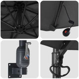 Garden Parasol Manual Anthracite 248 x 248 x 148 cm 42003245