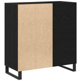 Record Cabinet Black Oak 85 x 38 x 89 cm Engineered Wood 862916