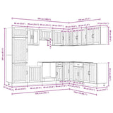 14 Piece Kitchen Cabinet Set Lucca Grey Sonoma Engineered Wood 3314987