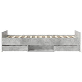 Bed Frame with Storage Concrete Grey 80 x 200 cm 3429514