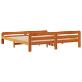Bed Frame without Mattress Wax Brown 200x200 cm Solid Wood Pine 855462