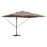 Umbrella Taupe 351 x 250 x 253 cm Polyester and Aluminium 42003362