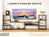 TV Unit for TVs up to 60 Inches, Industrial TV Stand with Storage Shelves, Entertainment Centre for T3398P377872