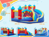 Kids Bouncy Castle, with Slide, Pool, Trampoline, Climbing Wall, Blower T3398P555814