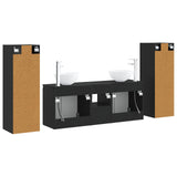 Bathroom Furniture Set 5 pcs Black 33 x 34.5 x 100 cm 3405984