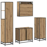 Bathroom Furniture Set 4 pcs Artisan Oak Engineered Wood 3402498