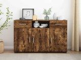 Wooden Cabinet Smoked Oak 88.5 x 30.5 x 73 cm Engineered Wood 880286