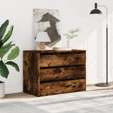Corner Chest of Drawers Smoked Oak 80x41x58 cm Engineered Wood 852856