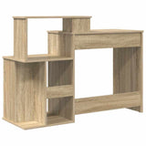 Desk with Shelf Sonoma Oak 120.5 x 44 x 88.5 cm Engineered Wood 869476