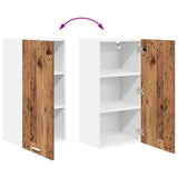 Hanging Cabinet with Storage Old Wood and White 40 x 31 x 80 cm 884264
