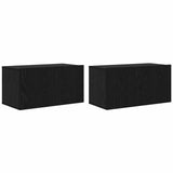 TV Cabinet Set 2 pcs Black 60 x 30 x 30 cm Engineered Wood 875171