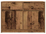 Sideboard with Drawer Old Wood 80x34x76 cm Engineered Wood 861542