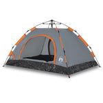 ZNTS Camping Tent 2-Person Grey and Orange Quick Release 4004163