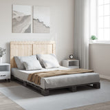 Bed Frame Grey Solid pinewood 140 x 200 cm Bed Frame 3281546