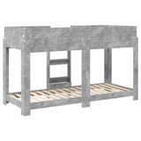Bunk Bed for Kids Concrete Grey 75 x 190 cm Engineered Wood 3410542