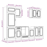 7 Piece Kitchen Cabinet Set Kalmar Old Wood Engineered Wood 3314769