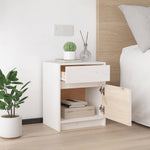 ZNTS Bedside Cabinets 2 pcs White 40x31x50 cm Solid Pinewood 808126