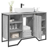 Bathroom Sink Cabinet Grey Sonoma 91x35x60 cm Engineered Wood 848667