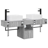 Bathroom Furniture Set 3 pcs Grey Sonoma Engineered Wood 3405603