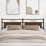 Replace Headboard Brown Oak 193 cm Engineered Wood and Steel 4106878