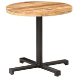 Bistro Table Round 80x75 cm Rough Mango Wood 320269