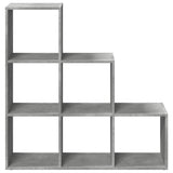 Room Divider Bookcase 3-Tier Concrete Grey 99x29x99 cm Engineered Wood 857961