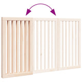 Dog Gate Foldable 3 Panels 150 cm Poplar Wood 352238