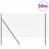 Ground Fix Welded Wire Fence 50 x 1 m PVC-Coated Steel 3351881