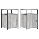 ZNTS Bedside Cabinets 2 pcs Grey Sonoma 40x42x60 cm Engineered Wood 826040