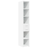 Slim Storage Cabinet White 30x42,5x225 cm Engineered Wood 3281266