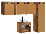Bathroom Cabinet Set 5 pcs Old Wood Engineered Wood 3407349