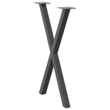 Dining Table Legs X-Shaped 2 pcs Anthracite 50x cm Steel 4012910