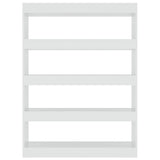 Book Cabinet/Room Divider High Gloss White 100x30x135 cm 811760