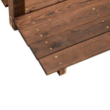 Garden Bridge with Chain Railings 150x67x56cm Solid Wood Spruce 363358
