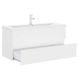 Sink Cabinet with Built-in Basin White Engineered Wood 3071657