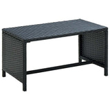 Coffee Table Black PE Rattan, powder-coated steel 70x40x38 cm 46392
