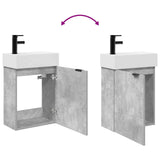 Bathroom Vanity Unit with Tap Concrete Grey 45.5 x 22.5 x 84 cm 889428