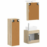 Bathroom Furniture Set 4 pcs Sonoma Oak 3407433