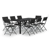 Garden Dining Set Grey and Black 3102921