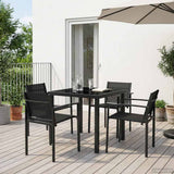 Outdoor Furniture Set 5 pcs Black and Anthracite Textilene 3422879