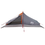 Backpacking Tent Grey and Orange 4-Person 42018573